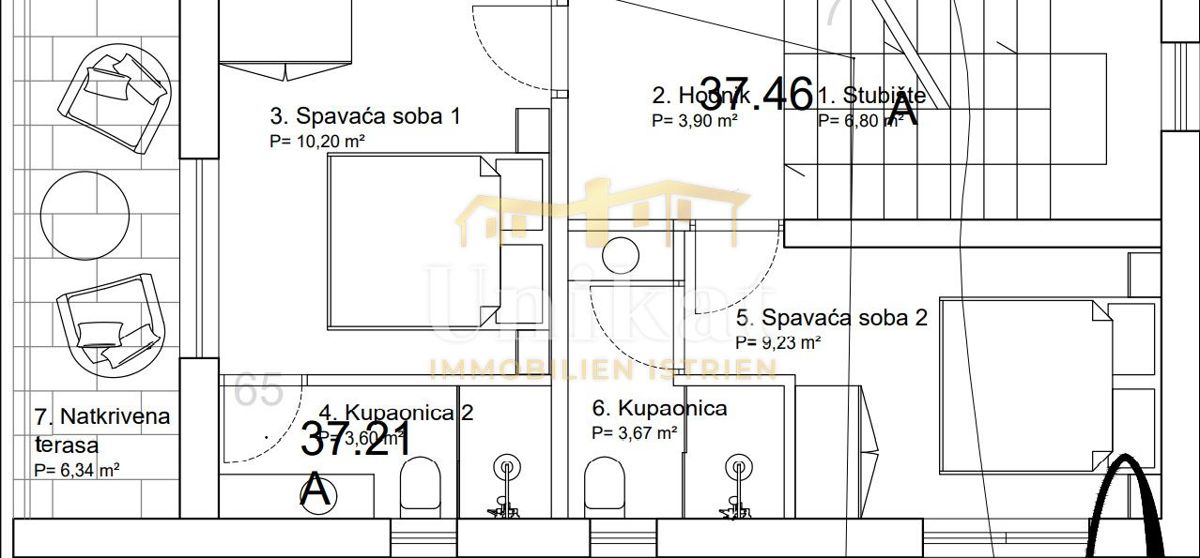 Vrstna hiša s bazenom v Poreču